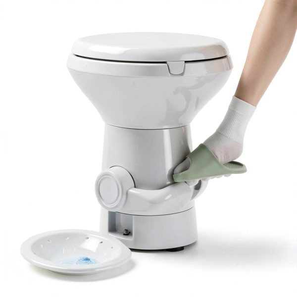 RV Toilet Foot Pedal Vrmiiho Durable PP Design-5