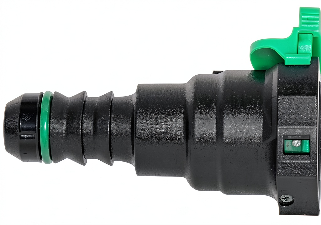 Freightliner hose connector installed on a truck engine bay