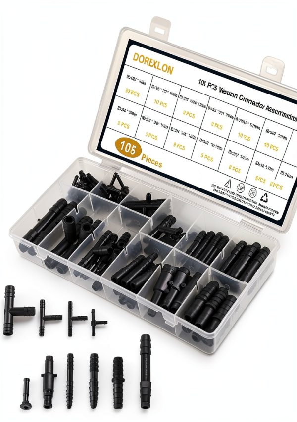 Automotive Vacuum Connectors Black Nylon Kit DOREXLON-0