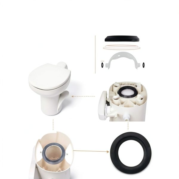 WEHOPE RV Toilet Waste Ball Kit Replacement Seal-3