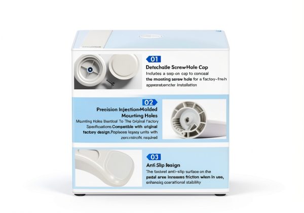 RV Toilet Foot Pedal Vrmiiho Durable PP Design-3