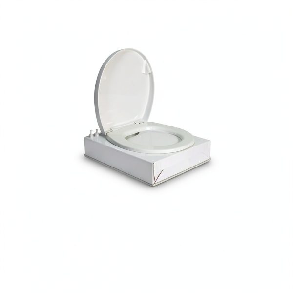 Thetford White D-Shaped Toilet Seat and Cover Kit-1