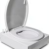 Thetford White D-Shaped Toilet Seat and Cover Kit-0