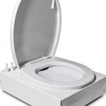 Thetford White D-Shaped Toilet Seat and Cover Kit-0