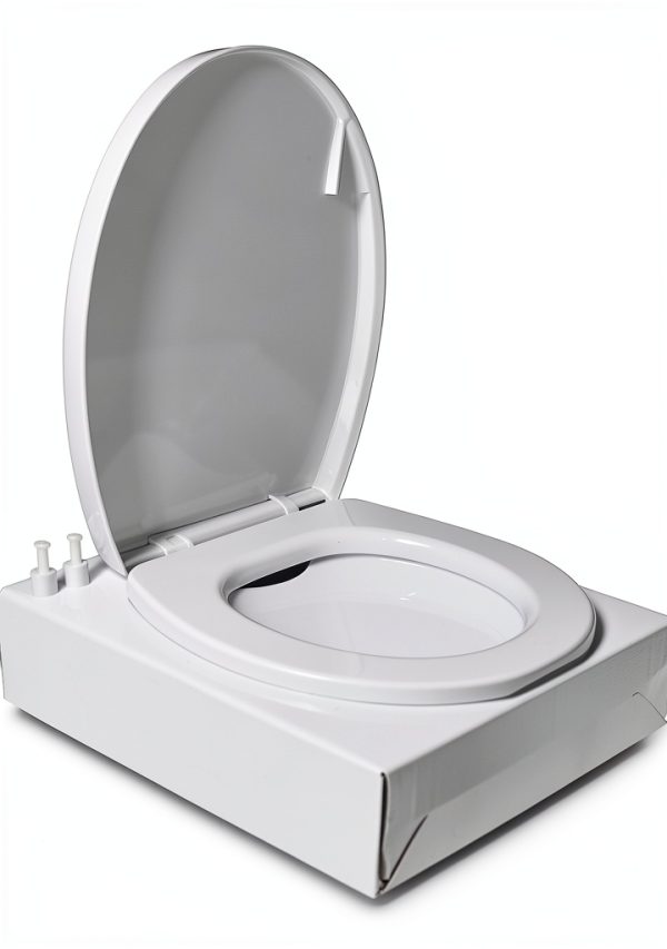 Thetford White D-Shaped Toilet Seat and Cover Kit-0