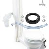 DearChan RV Toilets Water Valve Kit 3 inches Steel Rubber-1