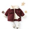 Corduroy Sherpa Jacket for Baby Boys by Noubeau Warm Vintage Style-2