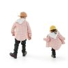 Douhoow Baby Jacket Plaid Outerwear with Removable Hood for 6-12-6