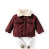 Noubeau Baby Boys Corduroy Sherpa Jacket LZY0154 Solid Color 2-3T-1