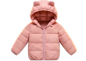 KidCo Toddler Down Jacket Boys 2-3T Ivory White Hooded Winter Coat-0