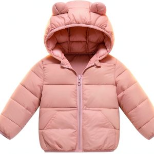 KidCo Toddler Down Jacket Boys 2-3T Ivory White Hooded Winter Coat-0
