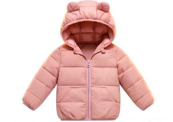 KidCo Toddler Down Jacket Boys 2-3T Ivory White Hooded Winter Coat-0