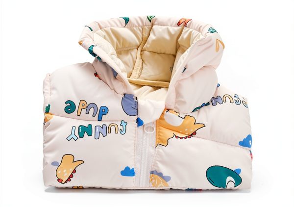 CozyKids Toddler Down Jacket - Ivory White 2-3T Nylon Shell-3