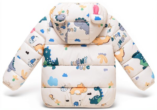 CozyKids Toddler Down Jacket - Ivory White 2-3T Nylon Shell-1