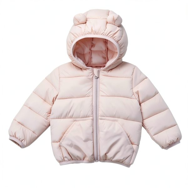 KidCo Toddler Down Jacket Boys 2-3T Ivory White Hooded Winter Coat-6