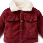Corduroy Sherpa Jacket for Baby Boys by Noubeau Warm Vintage Style-0
