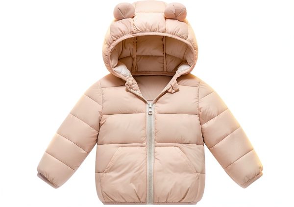 CozyKids Premium Toddler Down Jacket Ivory White 2-3T-0