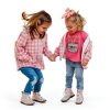 Douhoow Baby Jacket Plaid Outerwear with Removable Hood for 6-12-5