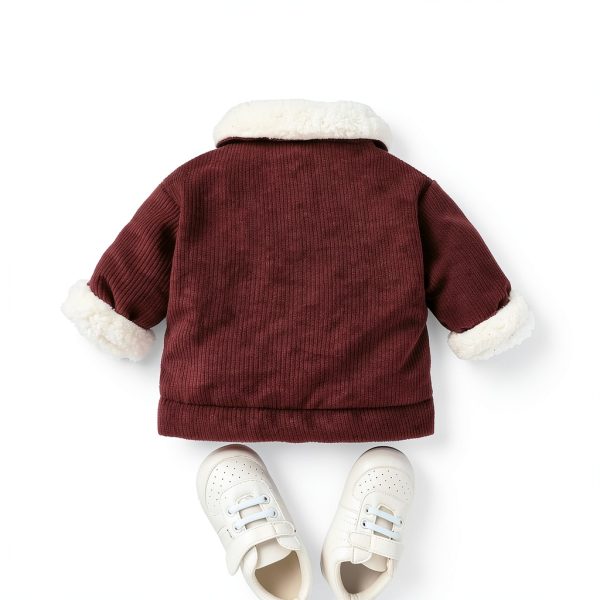 Corduroy Sherpa Jacket for Baby Boys by Noubeau Warm Vintage Style-5