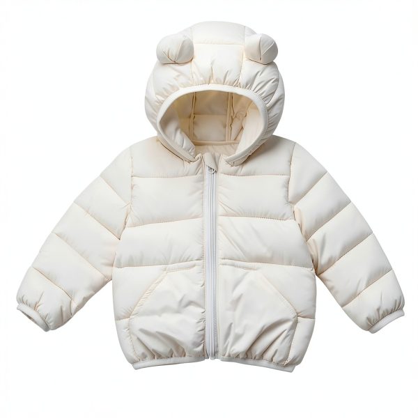 CozyKids Premium Toddler Down Jacket Ivory White 2-3T-7