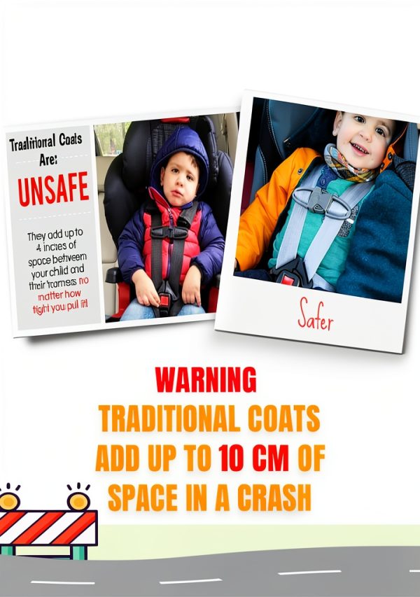 Buckle Me Baby Car Seat Coat Quick Close Warm Jacket for Girls-5