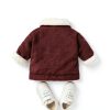 Noubeau Baby Boys Corduroy Sherpa Jacket LZY0154 Solid Color 2-3T-5