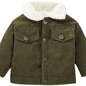 Noubeau Baby Boy Corduroy Sherpa Jacket Warm Outerwear 9 to 24 Months-0