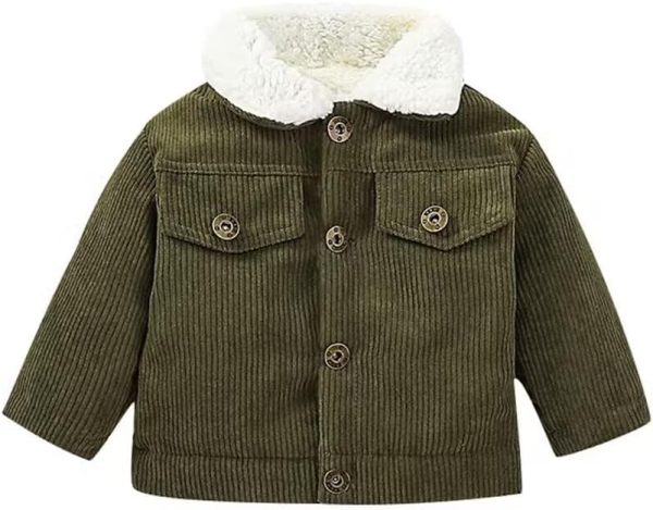 Noubeau Baby Boy Corduroy Sherpa Jacket Warm Outerwear 9 to 24 Months-0