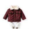 Corduroy Sherpa Jacket for Baby Boys by Noubeau Warm Vintage Style-1