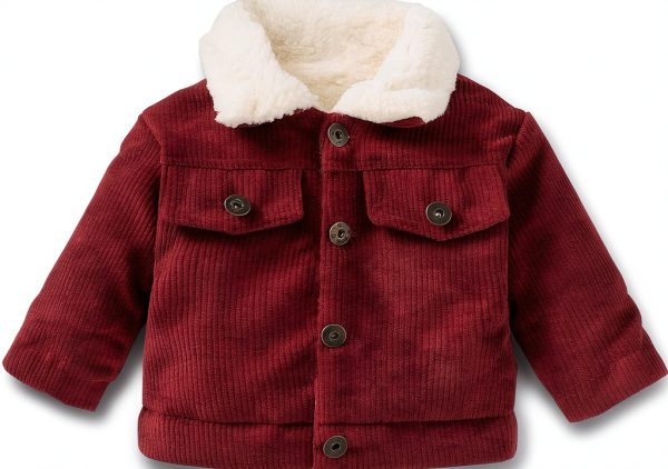 Noubeau Baby Boys Corduroy Sherpa Jacket LZY0154 Solid Color 2-3T-0