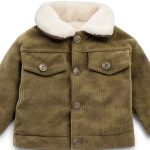 Noubeau Baby Boys Corduroy Sherpa Jacket Warm Turn Down Collar 2-3T-0