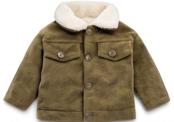 Noubeau Baby Boys Corduroy Sherpa Jacket Warm Turn Down Collar 2-3T-0