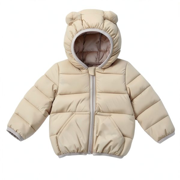 Toddler Down Jacket KidCo - Ivory White 2-3T Puffer Coat-7
