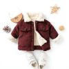 Noubeau Baby Boys Corduroy Sherpa Jacket LZY0154 Solid Color 2-3T-2