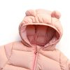 KidCo Toddler Down Jacket Boys 2-3T Ivory White Hooded Winter Coat-2