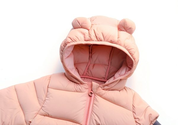 KidCo Toddler Down Jacket Boys 2-3T Ivory White Hooded Winter Coat-2