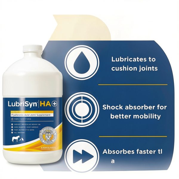 LubriSynHA Hyaluronic Acid Hip & Joint Care for Dogs Cats Horses 128oz-2