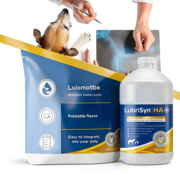 LubriSynHA Hyaluronic Acid Hip & Joint Care for Dogs Cats Horses 128oz-1