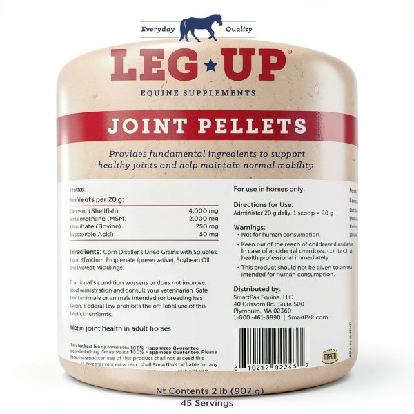 Leg Up Joint Pellets SmartEquine Horse Supplement No Sugar 2lb-1