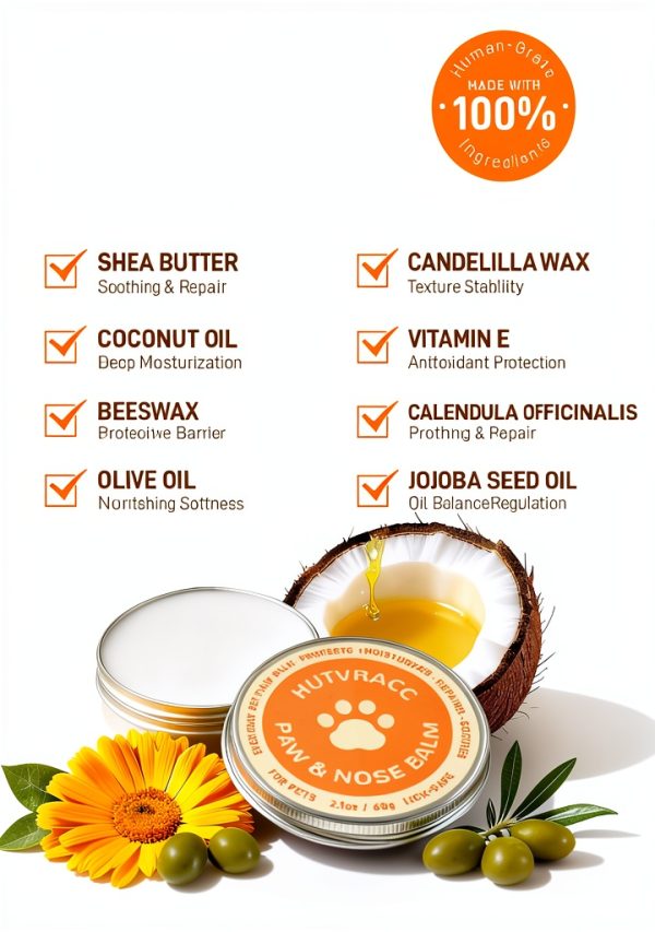 Lick Safe Dog Paw Balm with Coconut Oil and Shea Butter 2.1 oz-2