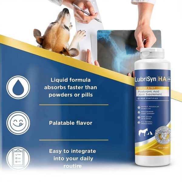 LubriSynHA Hyaluronic Acid Hip & Joint Care 16oz for Dogs Cats Horses-1