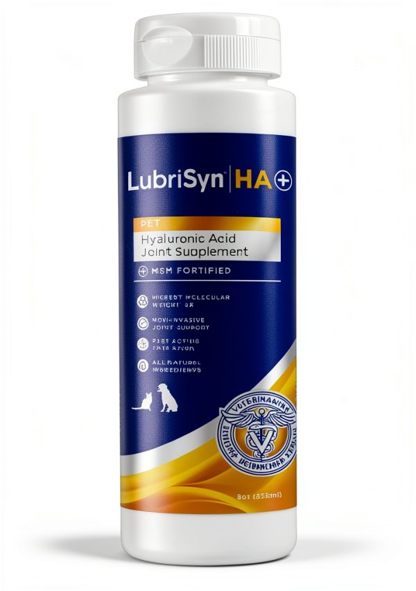 Hyaluronic Acid Joint Supplement LubriSynHA for Dogs Cats Horses 8oz-0