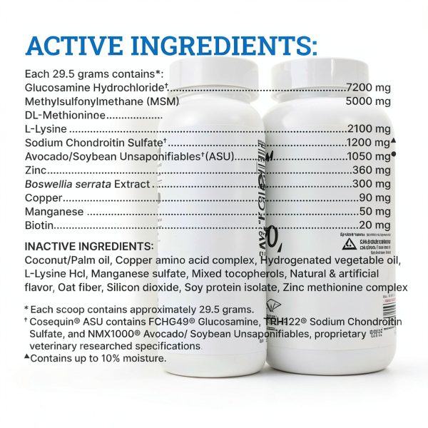 Cosequin ASU Joint & Hoof Pellets Nutramax 1200g Joint Health-4